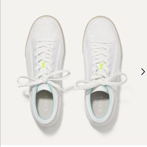 Rothy’s The Lace Up white terry sneakers